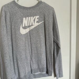 Nike Gray Crewneck Sweater Classic Athletic Fit